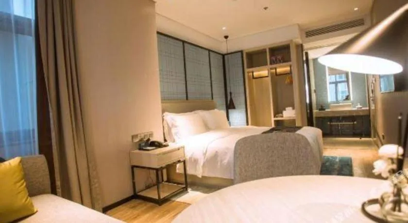 Bed in Echarm Hotel Nanchang Bayi Square Metro Station Wushang MALL