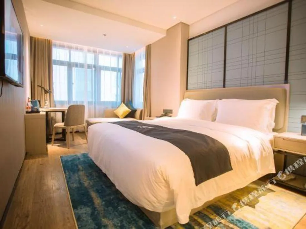 Bed in Echarm Hotel Nanchang Bayi Square Metro Station Wushang MALL