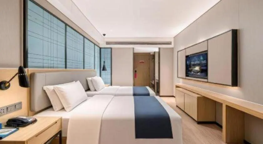 Bed in Echarm Hotel Nanchang Bayi Square Metro Station Wushang MALL