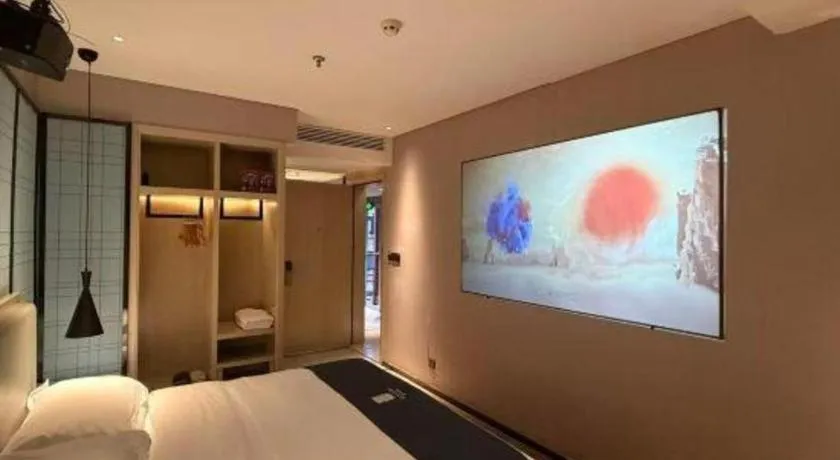 Bed in Echarm Hotel Nanchang Bayi Square Metro Station Wushang MALL