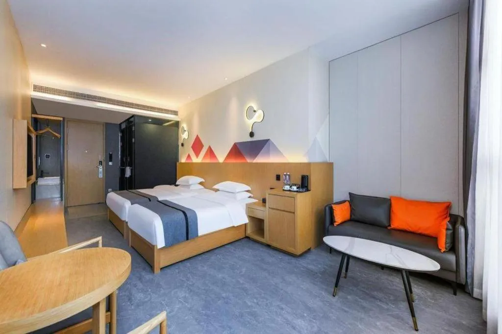 Bed in Borrman Hotel Chongqing Liberation Monument Hongyadong