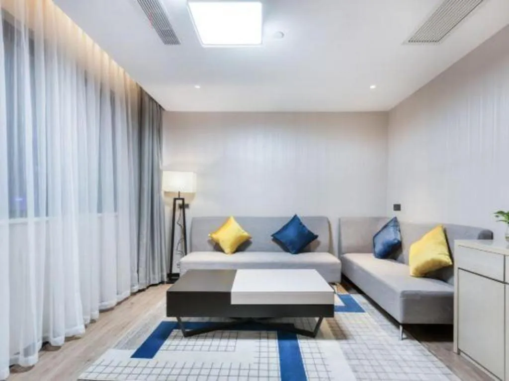 Bed in Echarm Hotel Huzhou Wuyue Plaza Children's Clothing City