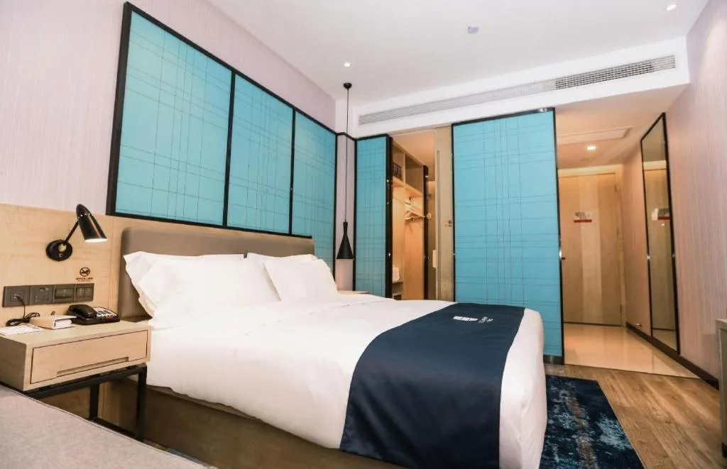 Bed in Echarm Hotel Hefei South Railway Station Qiupuhe Road Metro Station