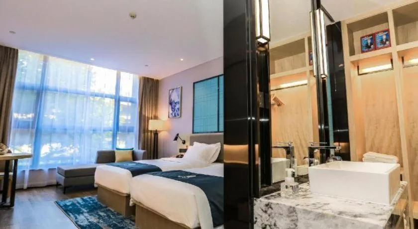 Bed in Echarm Hotel Hefei South Railway Station Qiupuhe Road Metro Station