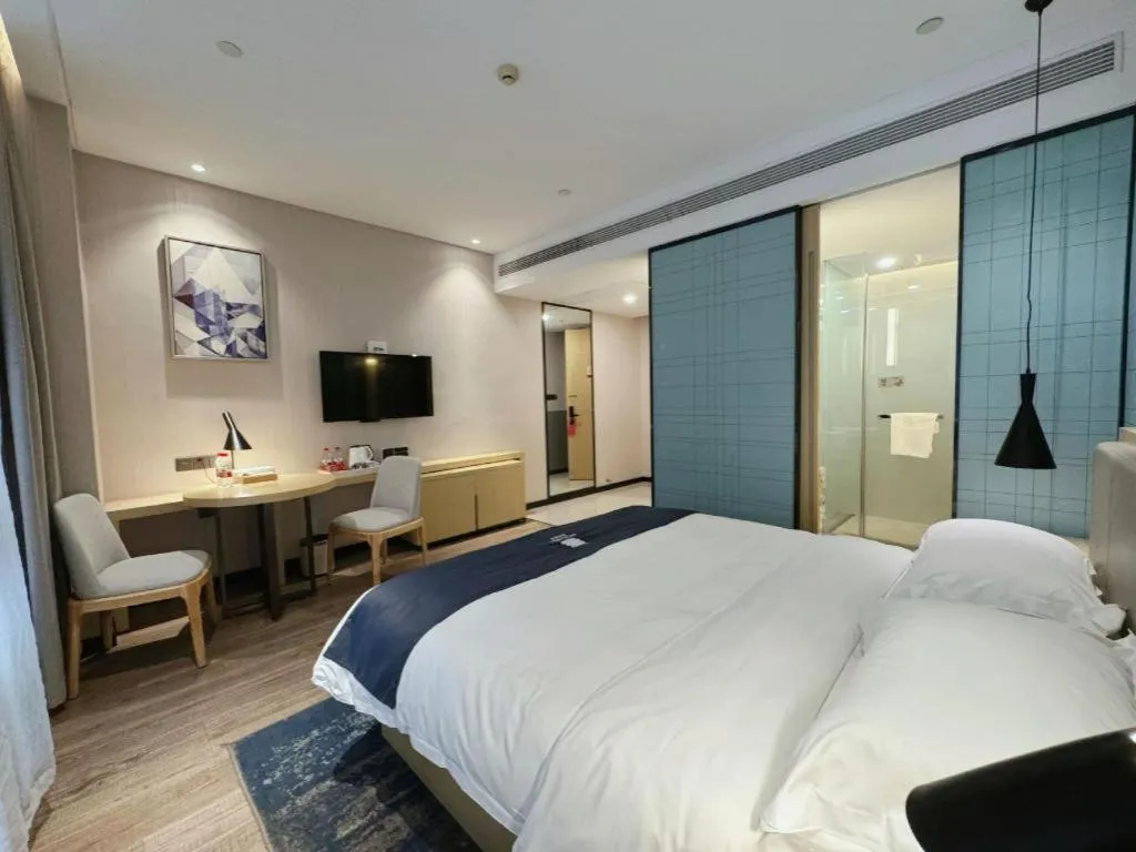 Bed in Echarm Hotel Hefei South Railway Station Qiupuhe Road Metro Station