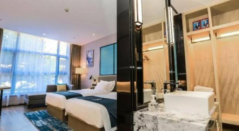 Bed in Echarm Hotel Hefei South Railway Station Qiupuhe Road Metro Station