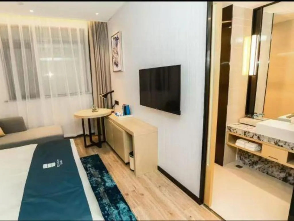 Bed in Echarm Hotel Hefei South Railway Station Qiupuhe Road Metro Station