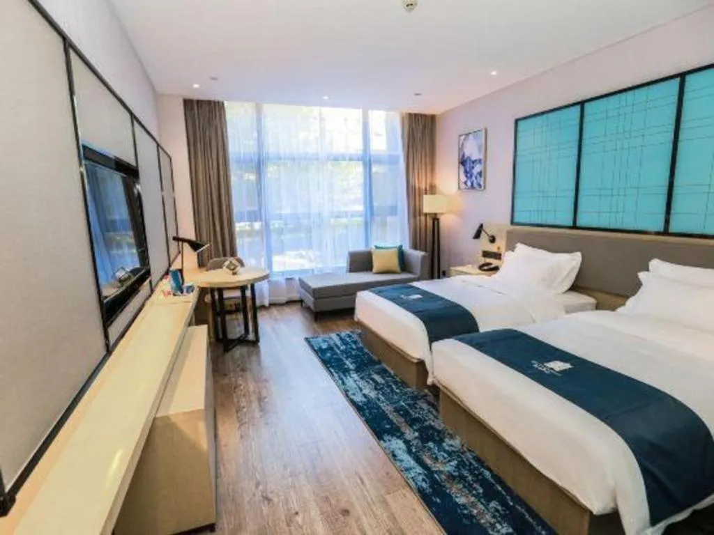 Bed in Echarm Hotel Hefei South Railway Station Qiupuhe Road Metro Station