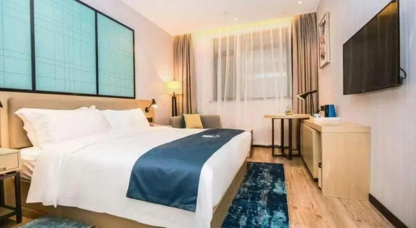 Bed in Echarm Hotel Hefei South Railway Station Qiupuhe Road Metro Station