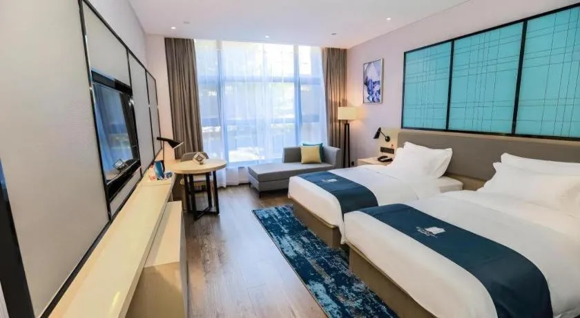 Bed in Echarm Hotel Hefei South Railway Station Qiupuhe Road Metro Station