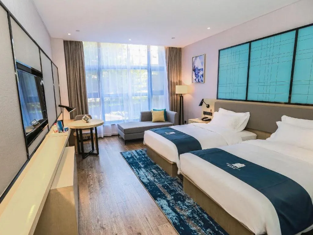 Bed in Echarm Hotel Hefei South Railway Station Qiupuhe Road Metro Station