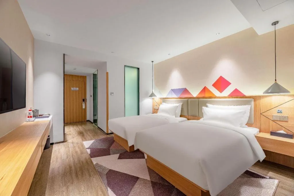 Bed in Borrman Hotel Jining Rencheng District Government Zhongde Plaza