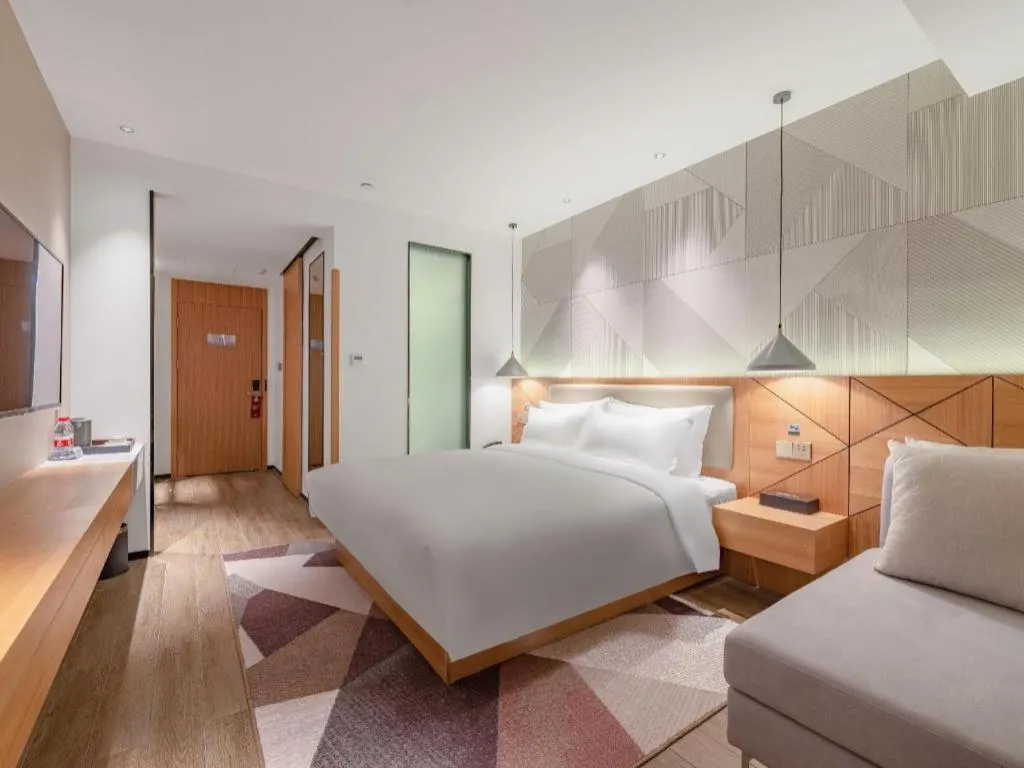 Bed in Borrman Hotel Jining Rencheng District Government Zhongde Plaza