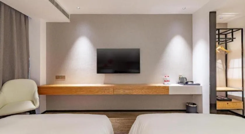 Bed in Borrman Hotel Jining Rencheng District Government Zhongde Plaza