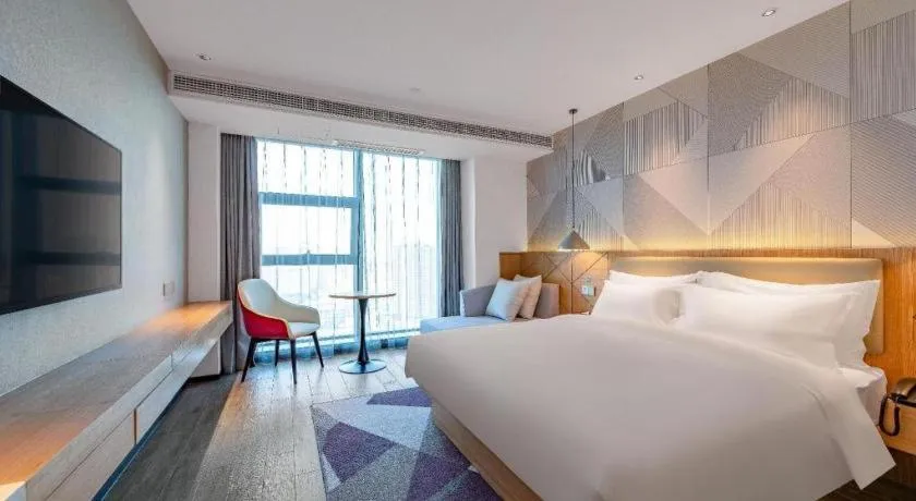 Bed in Borrman Hotel Jining Rencheng District Government Zhongde Plaza