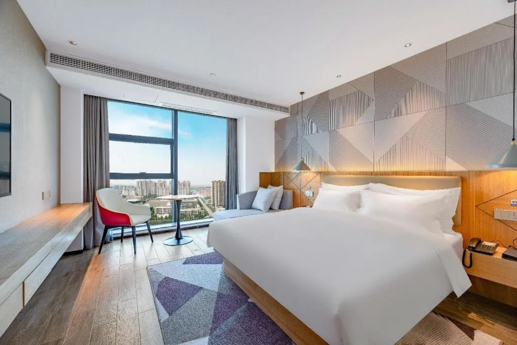 Bed in Borrman Hotel Jining Rencheng District Government Zhongde Plaza