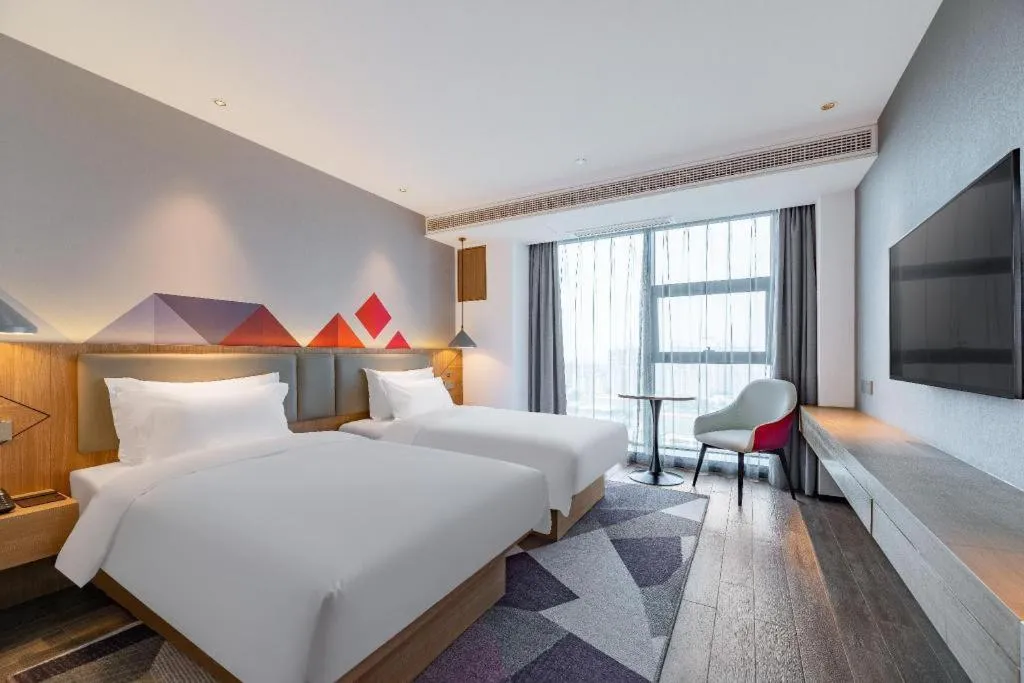 Bed in Borrman Hotel Jining Rencheng District Government Zhongde Plaza