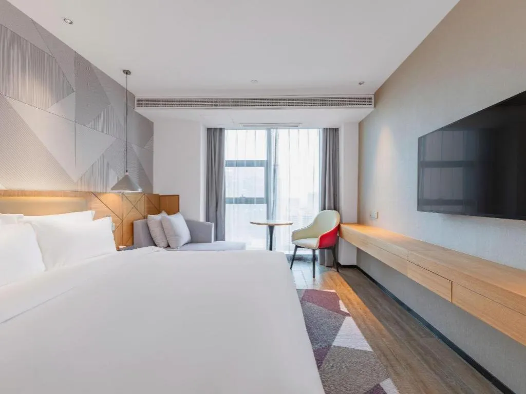 Bed in Borrman Hotel Jining Rencheng District Government Zhongde Plaza