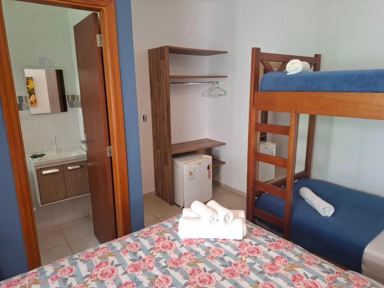 Bed in Pousada Villa Virgínia Guarujá