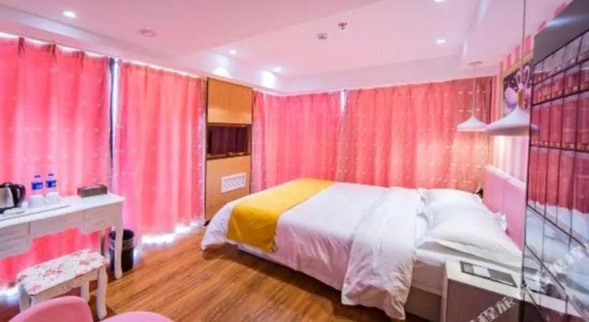 Bed in Echarm Hotel Hefei West Qilitang Metro Station