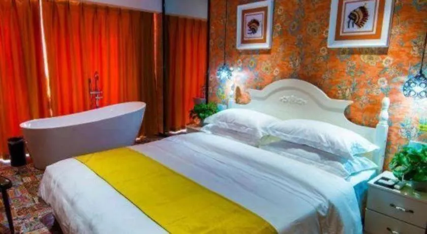 Bed in Echarm Hotel Hefei West Qilitang Metro Station