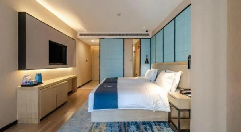 Bed in Echarm Hotel Hefei West Qilitang Metro Station