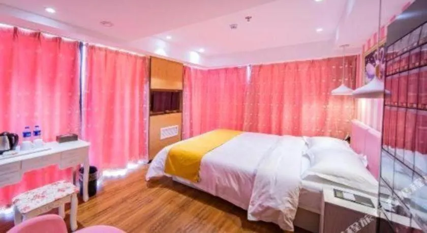 Bed in Echarm Hotel Hefei West Qilitang Metro Station