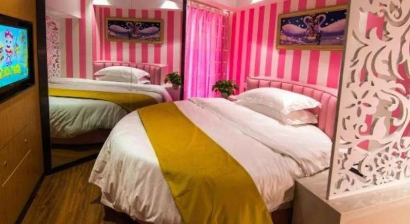 Bed in Echarm Hotel Hefei West Qilitang Metro Station