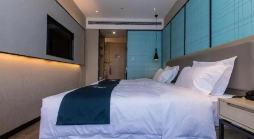 Bed in Echarm Hotel Hefei West Qilitang Metro Station