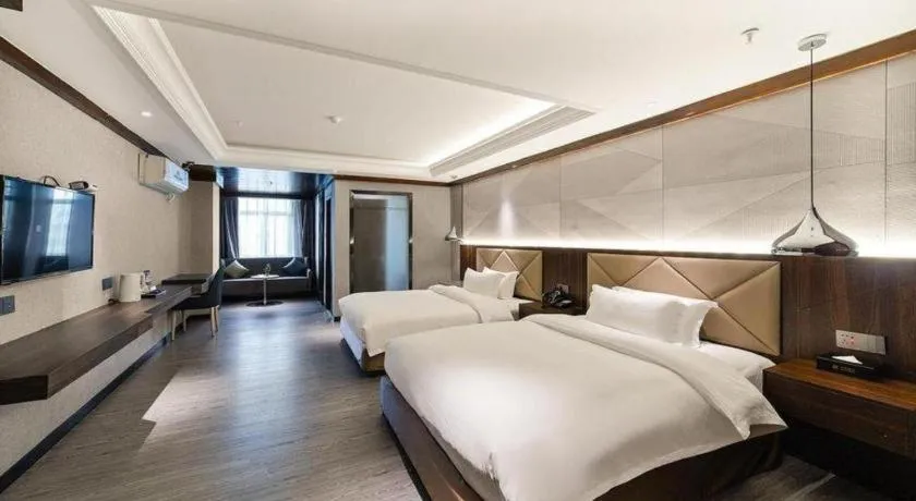 Bed in Borrman Hotel Zhongshan Henglan Xiyong