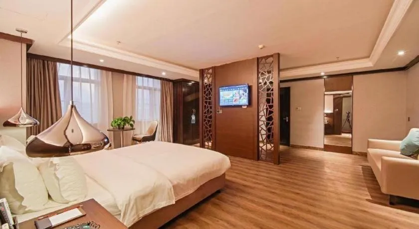 Bed in Borrman Hotel Zhongshan Henglan Xiyong