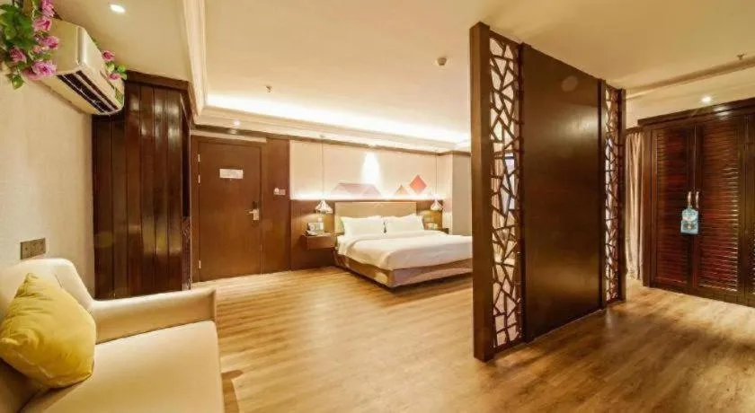 Bed in Borrman Hotel Zhongshan Henglan Xiyong