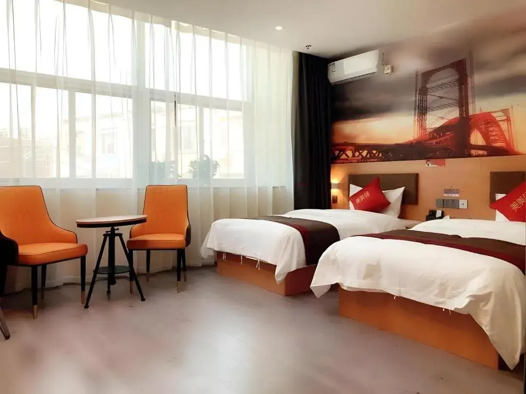 Bed in Thank Inn Hotel Inner Mongolia Baotou Donghe Haode Trade Plaza Bed in Thank Inn Hotel Inner Mongolia Baotou Donghe Haode Trade Plaza