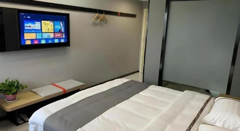 Bed in Thank Inn Hotel Anqing Guangcai Big Market Passenger Center