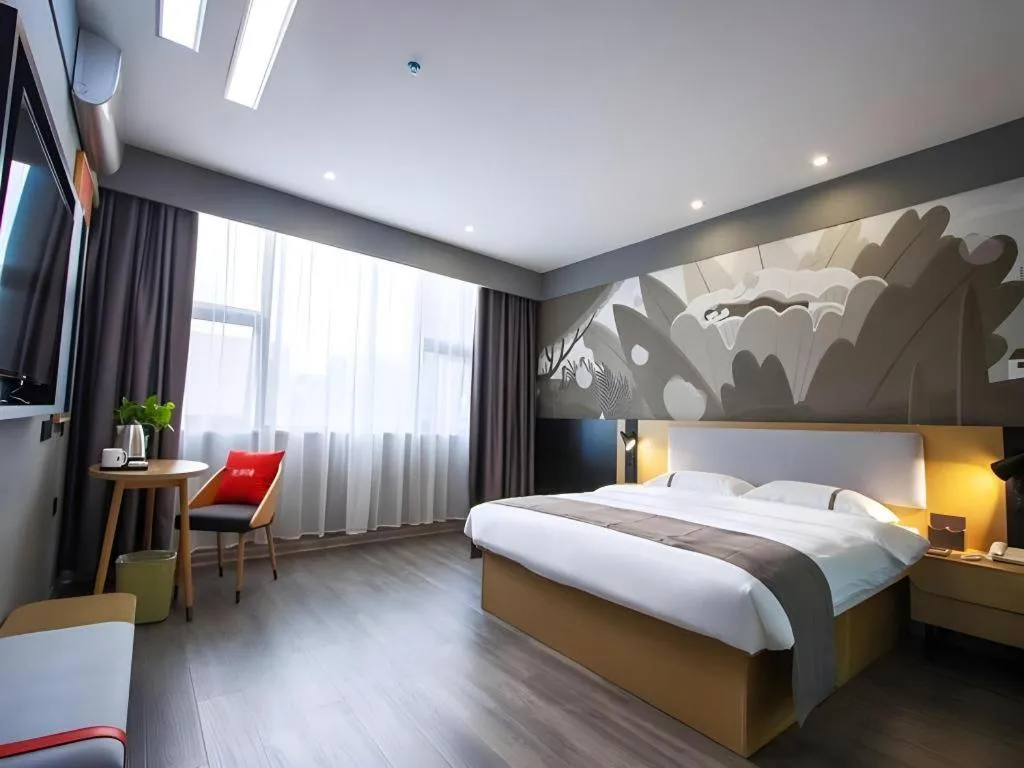 Bed in Thank Inn Hotel Guangxi Hechi Yizhou Sankeshu