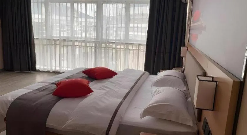 Bed in Thank Inn Hotel Shandong Heze Mudan District Bayi Road Pedestrian Street