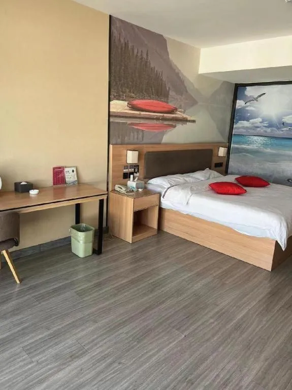 Bed in Thank Inn Hotel Shandong Heze Mudan District Bayi Road Pedestrian Street