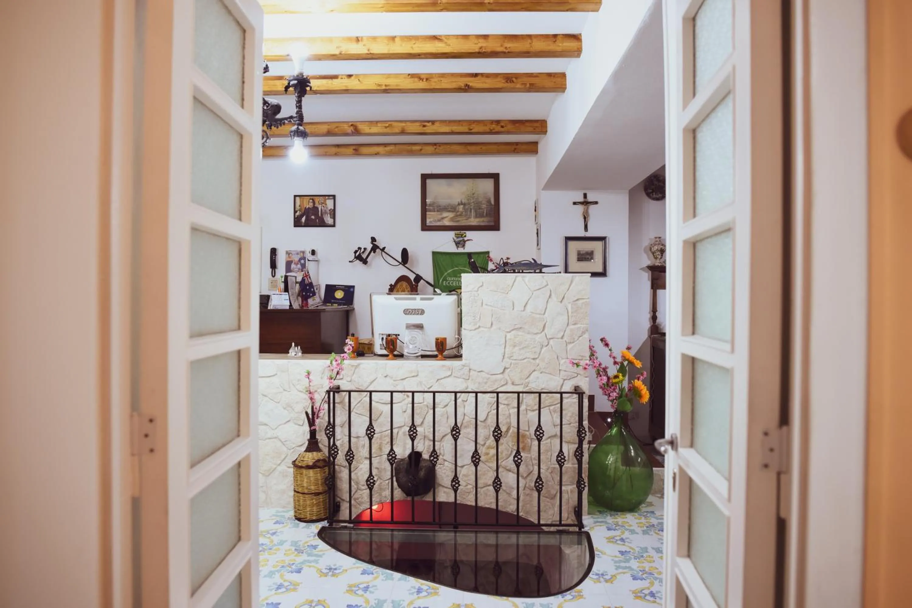 Communal lounge/ TV room in B&B Antico Palmento