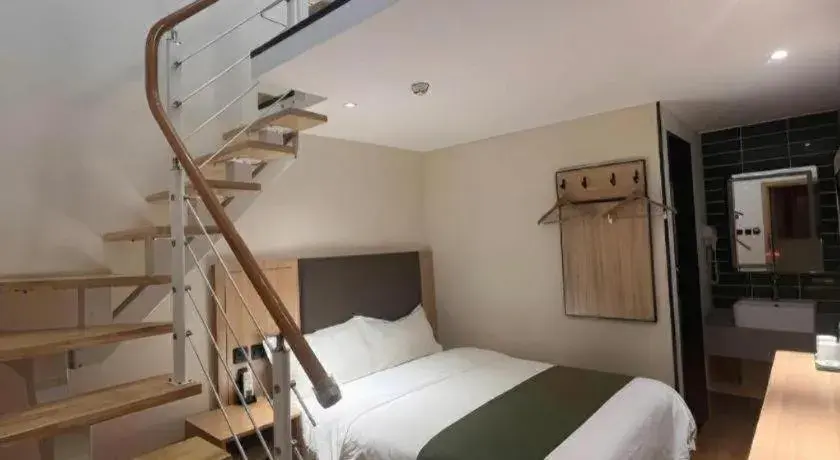 Bed in Green Tree Inn Express Beijing Xicheng District Dazhalan Bed in Green Tree Inn Express Beijing Xicheng District Dazhalan