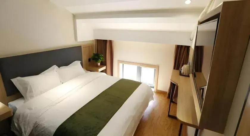 Bed in Green Tree Inn Express Beijing Xicheng District Dazhalan Bed in Green Tree Inn Express Beijing Xicheng District Dazhalan