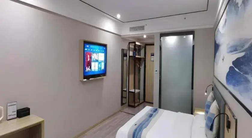 Bed in Green Tree Inn Express Jiangsu Taizhou Xinghua RT-Mart Bed in Green Tree Inn Express Jiangsu Taizhou Xinghua RT-Mart