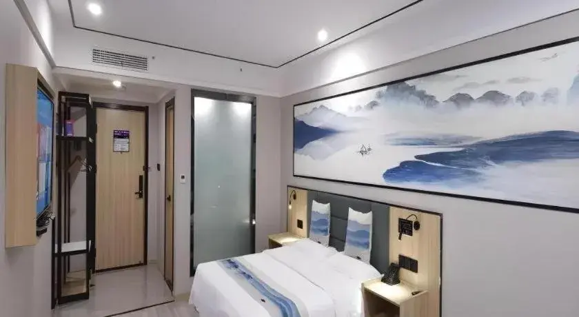 Bed in Green Tree Inn Express Jiangsu Taizhou Xinghua RT-Mart Bed in Green Tree Inn Express Jiangsu Taizhou Xinghua RT-Mart