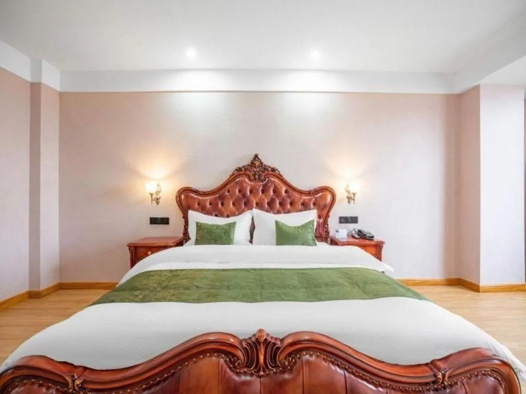 Bed in Green Tree Inn Express Weifang Zhucheng Longyuan Shangcheng