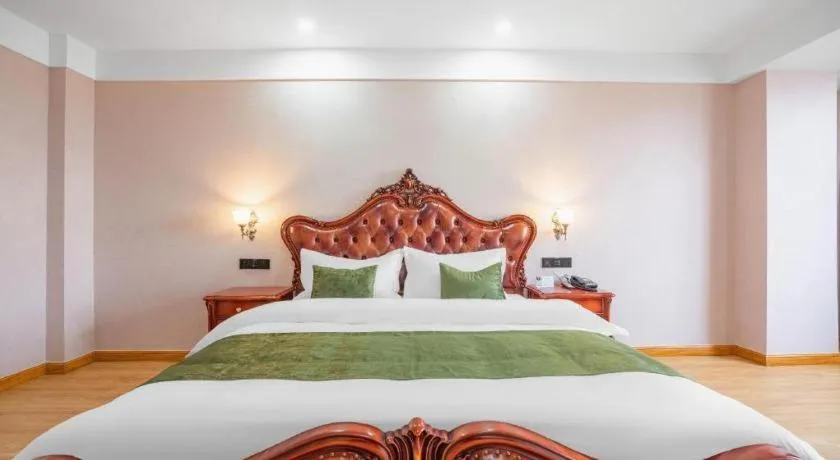 Bed in Green Tree Inn Express Weifang Zhucheng Longyuan Shangcheng