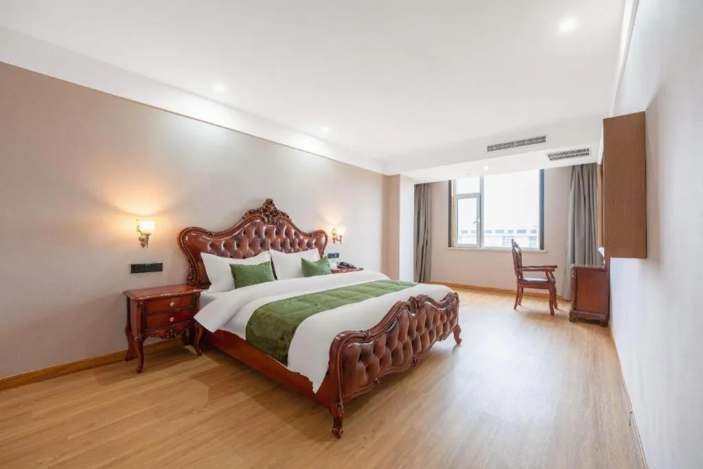 Bed in Green Tree Inn Express Weifang Zhucheng Longyuan Shangcheng