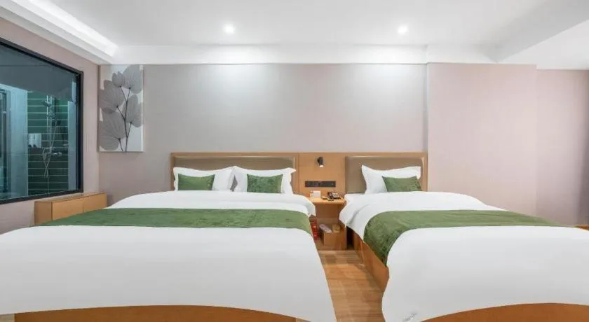 Bed in Green Tree Inn Express Weifang Zhucheng Longyuan Shangcheng