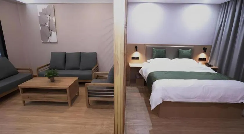 Bed in Green Tree Inn Express Weifang Zhucheng Longyuan Shangcheng