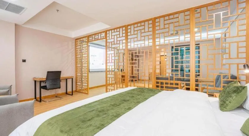 Bed in Green Tree Inn Express Weifang Zhucheng Longyuan Shangcheng