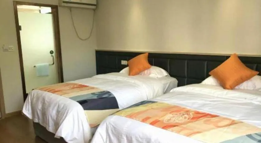 Bed in Shell Hotel Shanghai Minhang District Wenjing Road Metro Station