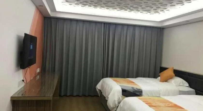 Bed in Shell Hotel Shanghai Minhang District Wenjing Road Metro Station